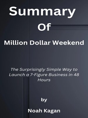cover image of Summary  of  Million Dollar Weekend  the Surprisingly Simple Way to Launch a 7-Figure Business in 48 Hours  by  Noah Kagan